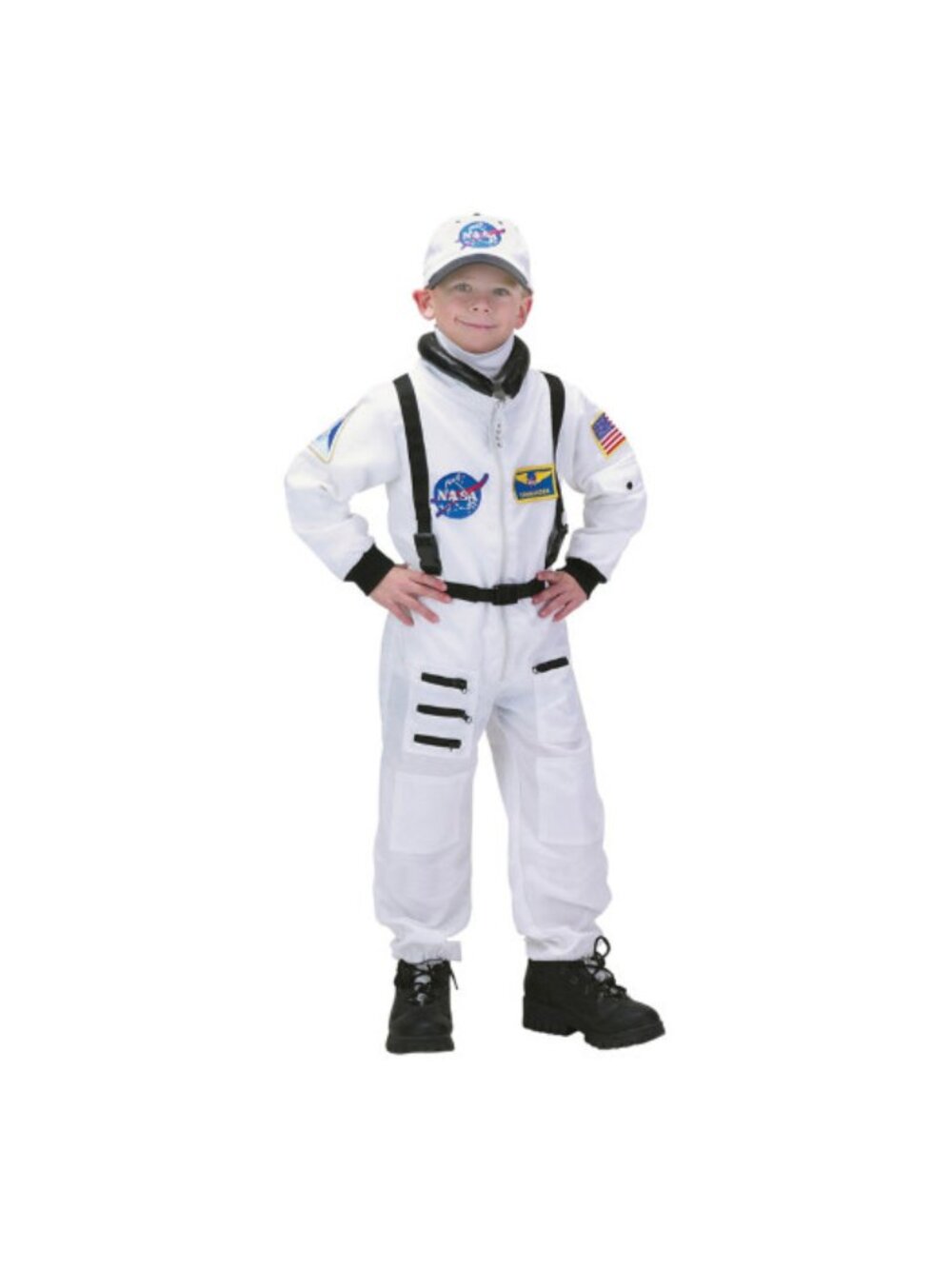 Aeromax Jr. Astronaut Suit Fancy-Dress Costume for Boys with Official NASA Patch